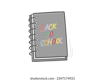 Back to school notebook illustration