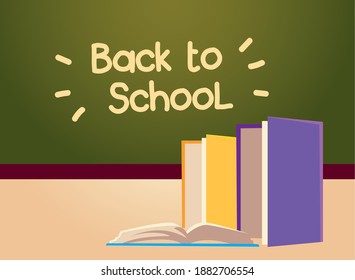 Back to school notebooks design, Education class lesson and knowledge theme Vector illustration