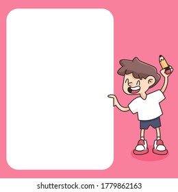 back to school notepad cute cartoon illustration