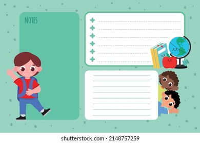 back to school notes and boys students