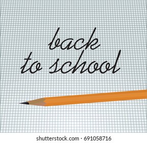 Back to school notice. vector illustration