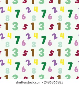 Back to school - Numbers Seamless Vector Pattern Design