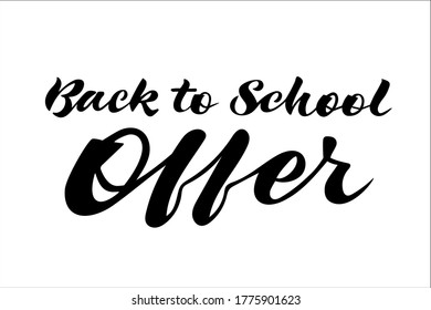Back to school offer hand lettering for marketing and advertising vector