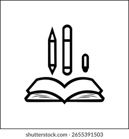 Icono de regreso a la escuela y suministros de oficina