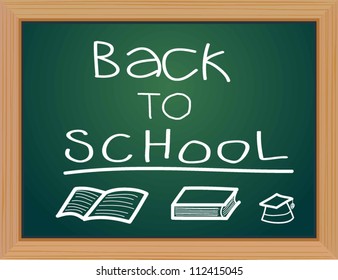 Back to School on blackboard