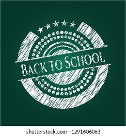 Back to School on blackboard