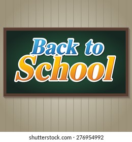 Back to school on blackboard