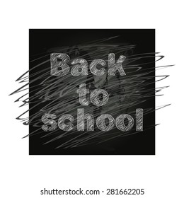 Back to school on blackboard.