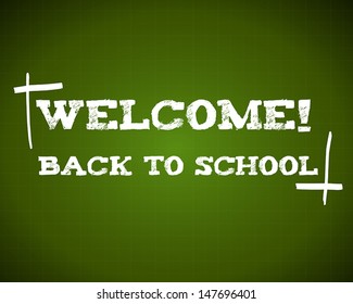 back to school on blackboard. school concept
