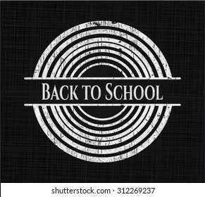 Back to School on chalkboard