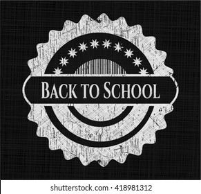 Back to School on chalkboard