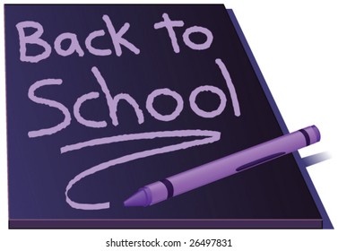 Back to school on a chalkboard - vector illustration
