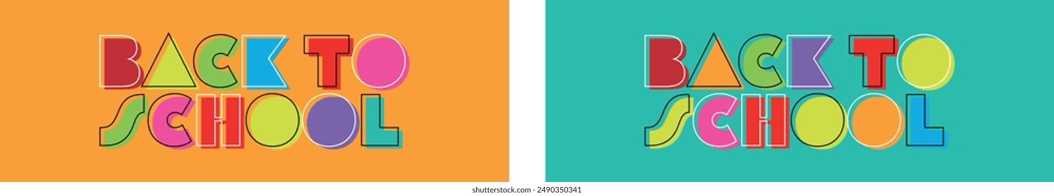 Back to school on color background