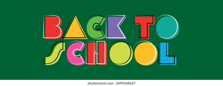 Back to school on color background