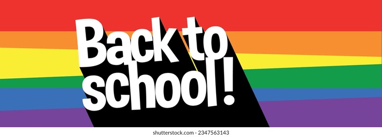 Back to school on colorful background