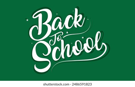 Back to school  on green board background editable text effect.  vector illustration. EPS 10