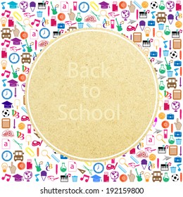 Back to School on paper children background 