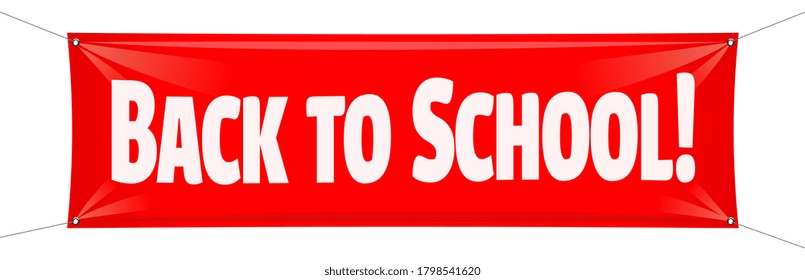 Back to school on red calico