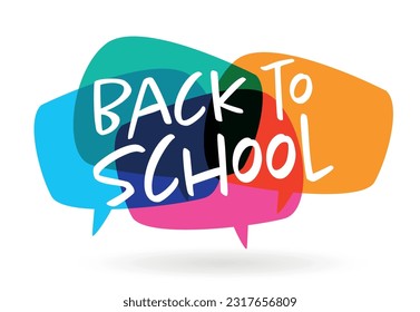 Back to school on speech bubble