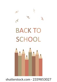 back to school on white background