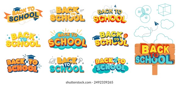 Back to school, online school banner, poster