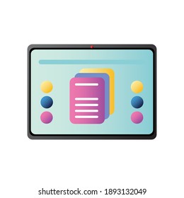 back to school online class lesson book icon vector illustration