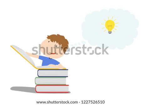 Back to school. Open book, imagination, idea, studying, learning, children.