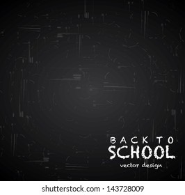 back to school over blackboard background vector illustration