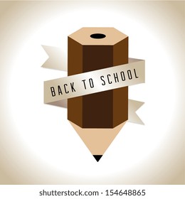 back to school over bronze background vector illustration