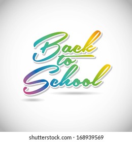 back to school over gray background vector illustration