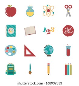 back to school over white background vector illustration