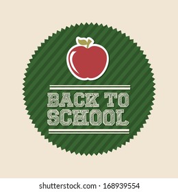 back to school over white background vector illustration