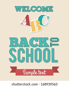back to school over white background vector illustration