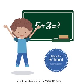 Back to school over white background, vector illustration