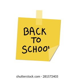 back to school paint on post it