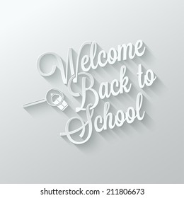 back to school paper cut lettering background