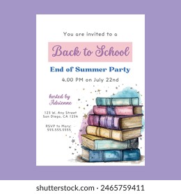 Back To School Party Invitation