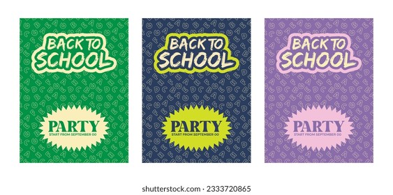 Zurück zur School Party Poster Design. 