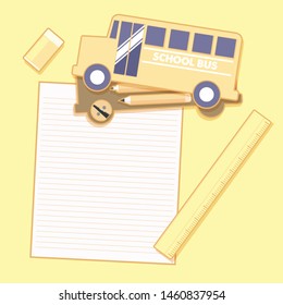 Back to School Pastel Monotone vector background