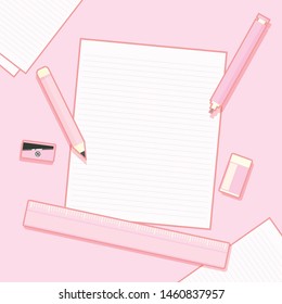 Back to School Pastel Monotone vector background