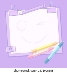 Back to School Pastel Monotone vector background