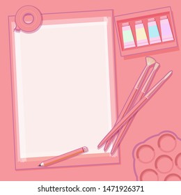 Back to School Pastel Monotone vector background