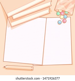 Back to School Pastel Monotone vector background