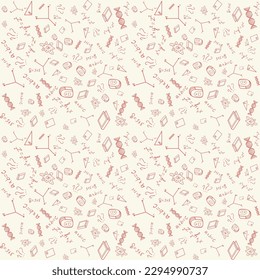 Back To School Pattern Background, set of different drawings related to the school. Seamless vector texture.