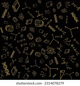 Back To School Pattern Background, set of different drawings related to the school. Seamless vector texture.