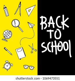 back to school pattern and poster design