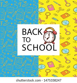 Back to school pattern vector