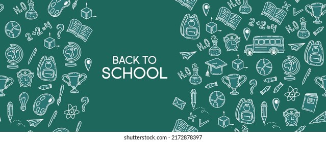 Back to School pattern, vector.