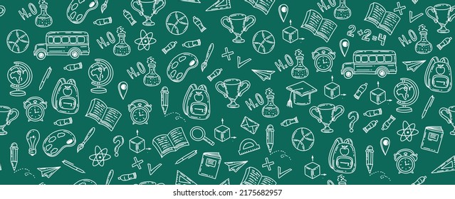 Back to School pattern, vector.