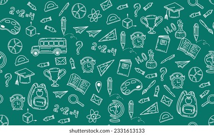 Back to School pattern, vector.	
